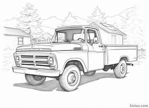 Old Truck Coloring Page #1262226927