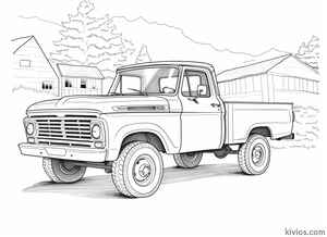 Old Truck Coloring Page #127179769