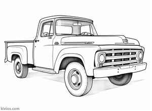 Old Truck Coloring Page #1374812981