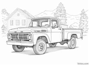 Old Truck Coloring Page #1468621337