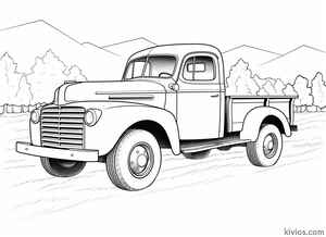 Old Truck Coloring Page #14883969