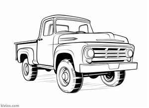 Old Truck Coloring Page #16232863