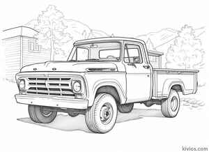 Old Truck Coloring Page #1680122234