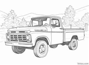 Old Truck Coloring Page #1722924465