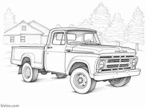 Old Truck Coloring Page #1821423288