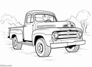 Old Truck Coloring Page #1858530881