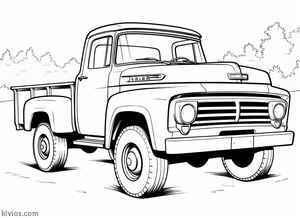 Old Truck Coloring Page #188891509