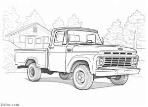 Old Truck Coloring Page #190722755