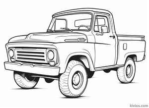Old Truck Coloring Page #19374689