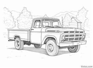Old Truck Coloring Page #1969825345