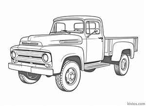 Old Truck Coloring Page #2078324132