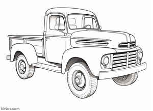 Old Truck Coloring Page #2102625778