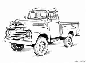 Old Truck Coloring Page #2158932748