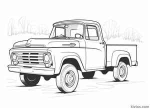 Old Truck Coloring Page #26241225