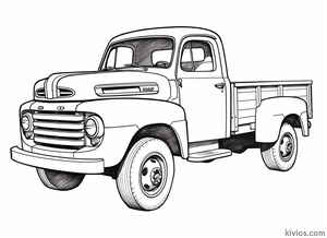 Old Truck Coloring Page #26498655