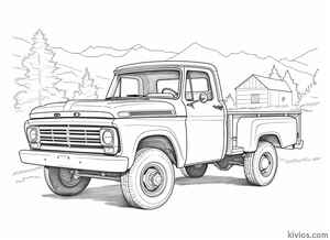 Old Truck Coloring Page #2851714274