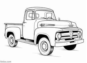 Old Truck Coloring Page #2853425921
