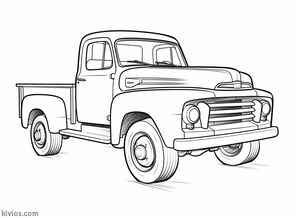 Old Truck Coloring Page #3079724668