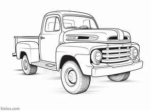 Old Truck Coloring Page #311041156