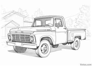 Old Truck Coloring Page #515420032