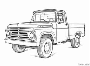 Old Truck Coloring Page #831732347