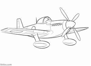 P-51 Mustang Coloring Page #1691816275