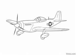 P-51 Mustang Coloring Page #1782624999