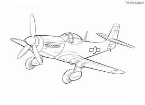 P-51 Mustang Coloring Page #1852628205