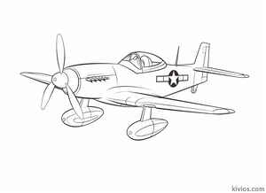 P-51 Mustang Coloring Page #2172611861