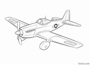 P-51 Mustang Coloring Page #238808619
