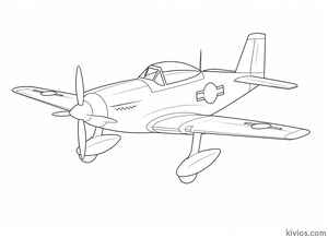 P-51 Mustang Coloring Page #248821150