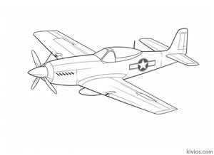 P-51 Mustang Coloring Page #267864182