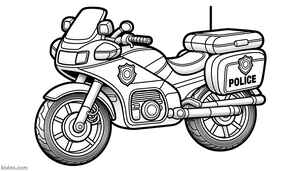 Police Motorcycle Coloring Page #2919024584