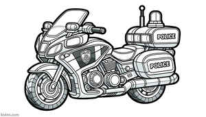 Police Motorcycle Coloring Page #72501283