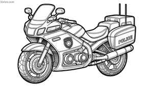 Police Motorcycle Coloring Page #835225165