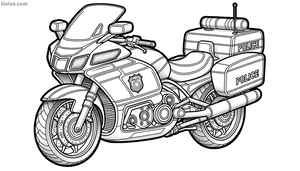 Police Motorcycle Coloring Page #94916640