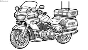 Police Motorcycle Coloring Page #951023922