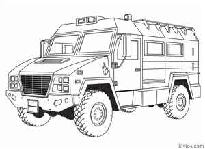 Police Truck Coloring Page #238476056