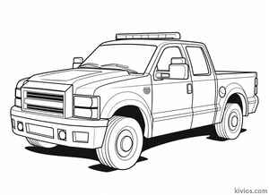 Police Truck Coloring Page #2385217622