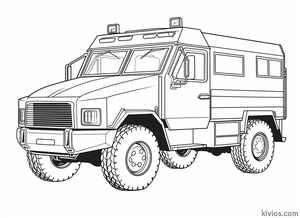Police Truck Coloring Page #2636320752