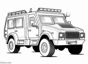 Police Truck Coloring Page #272729343