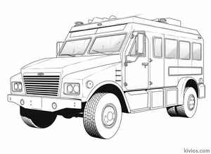 Police Truck Coloring Page #319289270