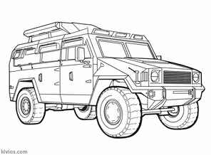 Police Truck Coloring Page #426316022
