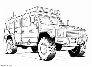 Police Truck Coloring Page #53309230