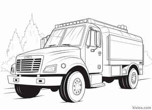 Police Truck Coloring Page #653422390