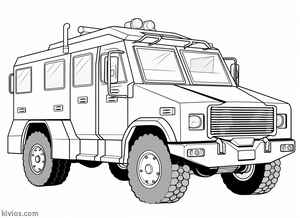 Police Truck Coloring Page #966815399