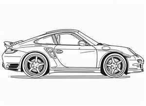 Porsche 911 Coloring Page #1244117368
