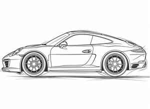 Porsche 911 Coloring Page #128603309