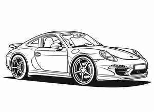 Porsche 911 Coloring Page #167356445