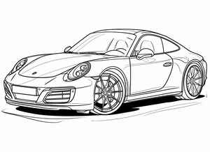Porsche 911 Coloring Page #1687813258